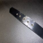 Blue Faux Leather Gold Photo 8