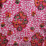 Tory Burch Womens Melanie Dress 2 Pink Linen Floral Sleeveless Gold Buttons Photo 8