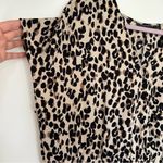 Halogen NWT  Tan Animal Print Leopard Short Sleeve V Neck Romper Size XL Photo 2
