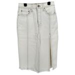 Free People Mambo Denim Midi Skirt In White Wash size 25 Waist NWT 100% Cotton Photo 2