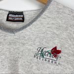 Harley Davidson  Rose Embroidered Waffle Knit Top Photo 1