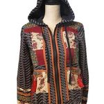Anthropologie  Lilka Embroidered Size XS Navy Patchwork Full Zip Hoodie Bohemian. Photo 0