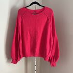 Free People Pink Found My Friend Pullover Crewneck Textured Sweater Size Large Photo 1