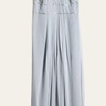Jenny Packham Platinum Gray Chiffon Jeweled Sleeveless Halter Dress Size 10 NWT Photo 1