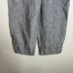 J.Jill  Love Linen Cropped Pants Size MP Petite Gray‎ Pull On Casual Lightweight Photo 4
