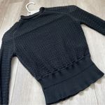 Alexander Wang Sweater textured stretch crop knit womens Black (xsmall) sheer Photo 8