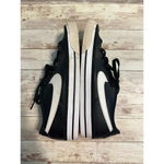Nike  Court Legacy Sneaker Women's Size 10 Black White Leather Swoosh Photo 7