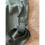 Old Navy Cargo Capri Pants Women Size M Green 100 Cotton Drawstring Waist Photo 4