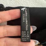 ZARA  Black Floral Embroidered babydoll Blouse top SMALL SWISS DOTS NEW Photo 7