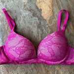 Victoria's Secret  BioFit Push Up Bra Pink Lace Women's Size 34A Photo 0