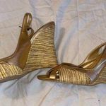 BCBGMAXAZRIA Women’s Gold Wedge Shoes  Photo 0