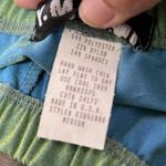 Vintage Y2K Shiny Iridescent Shorts Green Gold Stretchy Pull On Biker 90's Size M Photo 4