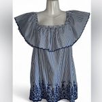 A pea in the pod  Navy Striped Blouse
Maternity Photo 0