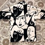 Vintage Donnybrook Faux Fur Coat Jacket Car Coat Faces Oversized L Large Black Photo 5