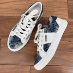 Guess Denim Sneakers Women's 6.5M Casual Lace Up Low Top Rhinestone Accents Photo 0