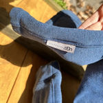 UGG  Scoop Neck Mini Blue‎ Fleece Dress Size Medium Warm 3/4 Sleeve Winter Fall Photo 7