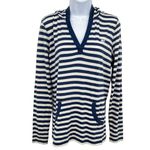 Vineyard Vines  Hoodie Long Sleeve Striped Casual Pullover Top Blue Small Photo 1