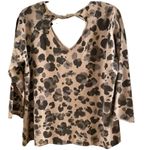 Democracy  lightweight sweater in tan and gray cheetah print, size small, NWT $78 Photo 1