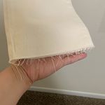 Mango  Havana high waist  jeans woman size 6 cream color 29” inseam button fly Photo 4