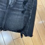 American Eagle  Super Stretch X Black Denim Distressed Jean Jeans Skirt Size 2 Photo 2