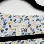 Garnet Hill Garnet White Hill Blue Yellow Floral Blouse Womens 0 Shirt Casual Flowy Spring Photo 3