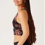 Carve Designs  Black and Red Floral swimsuit bikini Top size small! Photo 1