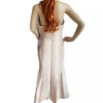 Alfred Sung D758 Satin Trumpet Gown Sweetheart Neck Sz 8 Dress Cameo Pink Photo 3