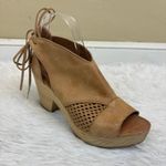 Free People  Revolver Platform Open Toe Clog Tan Brown Size EU 38 US 7.5 Photo 0
