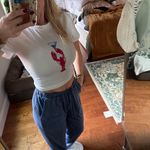 SheIn Lobster holding a martini glass cropped graphic top Photo 3