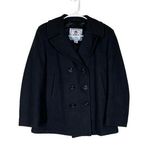 Sterlingwear Anchor Collection Military Navy Wool Blend Peacoat Black Size 12 Photo 0