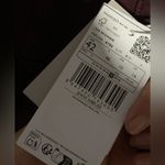 Mango  cotton pleated front wide leg jeans in dark maroon NWT $88 Photo 4