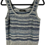 Ralph Lauren Lauren  Striped Knit Tank Top Size L Cotton Linen Blend‎ Photo 0