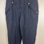 EXPRESS NWT  Super High Rise Button Fly Pants Women's Size 8 Black Lyocell Cargo Photo 0