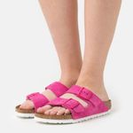Birkenstocks Arizona Pink Suede Soft Foot Bed Fuchsia Tulip Sz 42 Women’s 11 US Photo 2