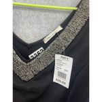 Tea N Rose  Women's Dress Fitted Long Sleeve Beaded V Neck Black Size Small Photo 3