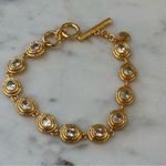 NWOT Julie Vos Gold Bracelet with Clear Gemstones Photo 2