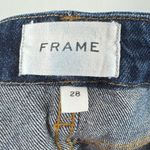 frame denim Frame Le Crop Two Toned Mini Bootcut Jeans in Blue Size 28 Photo 2