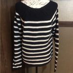 Old Navy  White and Black Striped Sweater Large Photo 8