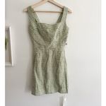 Reformation Celosia Linen Dress in Avocado Check Size 2 NEW Photo 3