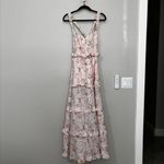 Petal and Pup Lillee Tiered Maxi Dress Size M Pink Floral Photo 2