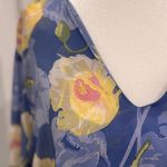 Belle by Kim Gravel Blue Floral Bell Sleeve Chiffon Top L Romantic Ethereal Size L Photo 5