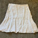 Linen Mini Skirt White Size 4 Photo 3