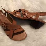 Hush Puppies  Leather Sandals Strappy open toe w/ heel | Size 9.5M Boho Photo 0