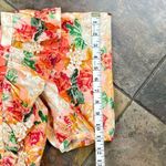 Gilner Farrar Leah Floral Square Neck Square Sleeves Blouse Medium Pink Photo 3