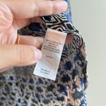 Lucky Brand Gypsy Ikat Peasant Blouse Top Blue Boho Long Sleeve Size S Photo 3