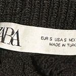 ZARA KNITTED half top gorgeous black preowned size s Photo 2