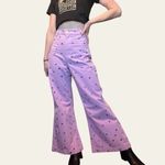 Big Bud Press New Lavender Lilac Star Printed Bell Bottoms XXS Purple Photo 6