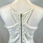 White embroidered lace halter butterfly back floral dress size medium Photo 7