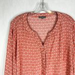 Saint Tropez West Saint Tropez West Plus Size 1X Top Pink White V Neck Rayon Boho Pullover 981 Photo 2