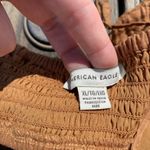 American Eagle  XL Brown Square Neck Embroidered Crop Tank top tie back floral Photo 4